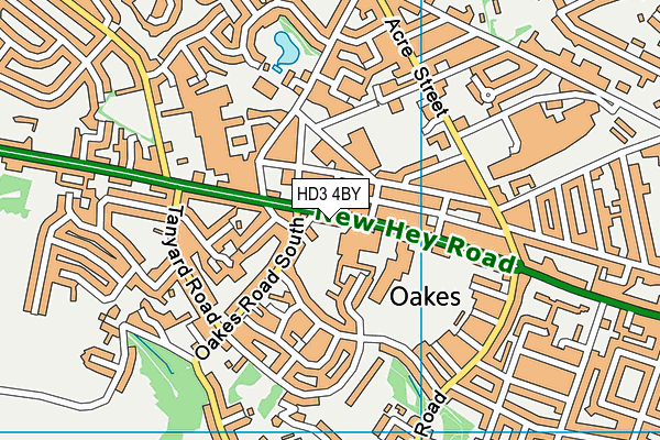 HD3 4BY map - OS VectorMap District (Ordnance Survey)