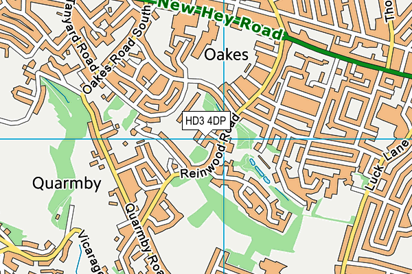 HD3 4DP map - OS VectorMap District (Ordnance Survey)