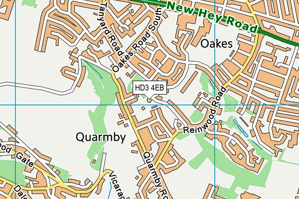 HD3 4EB map - OS VectorMap District (Ordnance Survey)