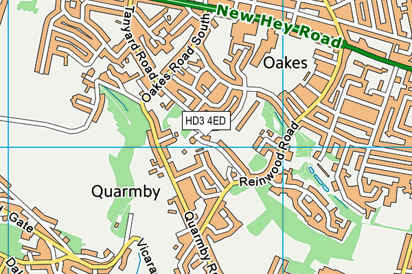 HD3 4ED map - OS VectorMap District (Ordnance Survey)