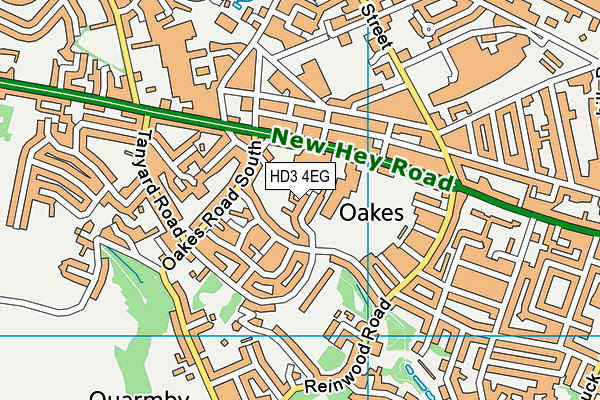 HD3 4EG map - OS VectorMap District (Ordnance Survey)