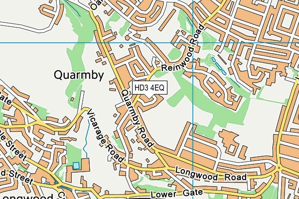 HD3 4EQ map - OS VectorMap District (Ordnance Survey)