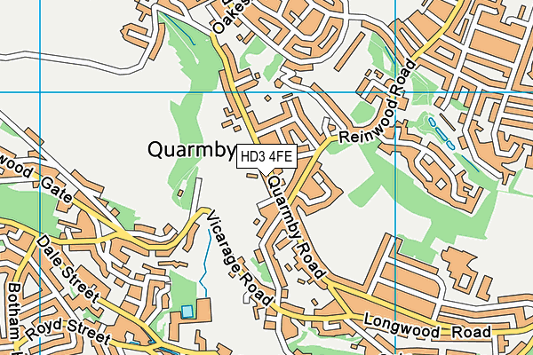 HD3 4FE map - OS VectorMap District (Ordnance Survey)