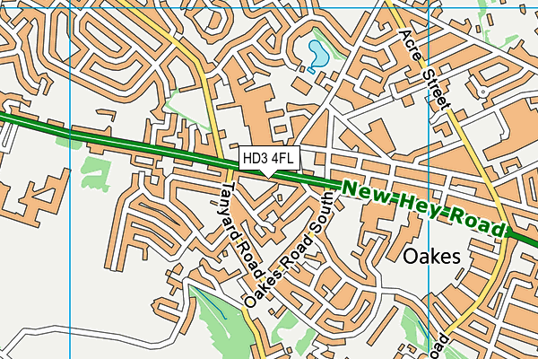 HD3 4FL map - OS VectorMap District (Ordnance Survey)