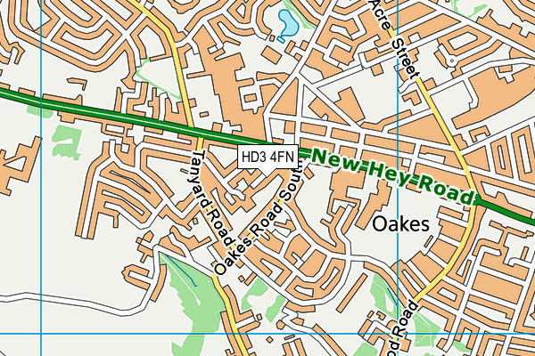 HD3 4FN map - OS VectorMap District (Ordnance Survey)