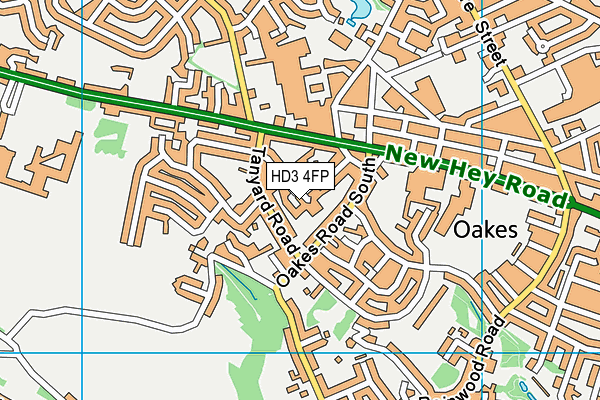 HD3 4FP map - OS VectorMap District (Ordnance Survey)