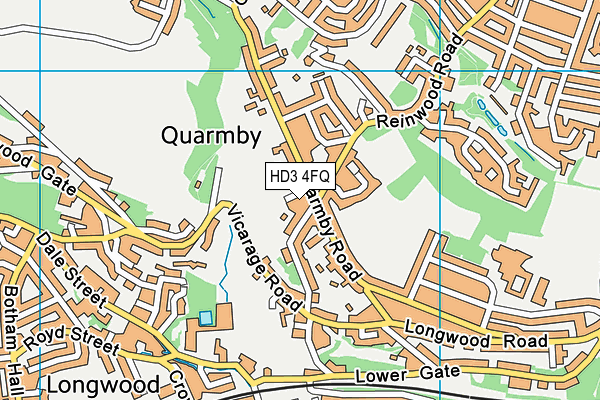 HD3 4FQ map - OS VectorMap District (Ordnance Survey)