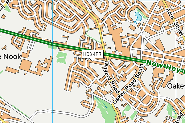 HD3 4FR map - OS VectorMap District (Ordnance Survey)