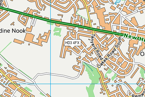 HD3 4FX map - OS VectorMap District (Ordnance Survey)