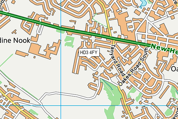 HD3 4FY map - OS VectorMap District (Ordnance Survey)