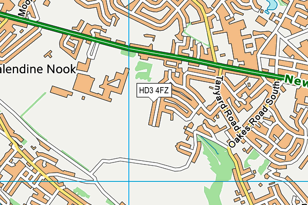 HD3 4FZ map - OS VectorMap District (Ordnance Survey)