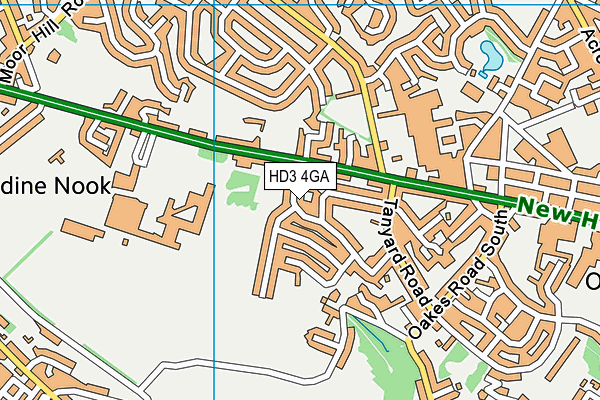 HD3 4GA map - OS VectorMap District (Ordnance Survey)