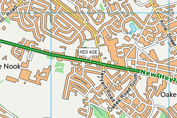 HD3 4GE map - OS VectorMap District (Ordnance Survey)