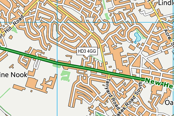 HD3 4GG map - OS VectorMap District (Ordnance Survey)