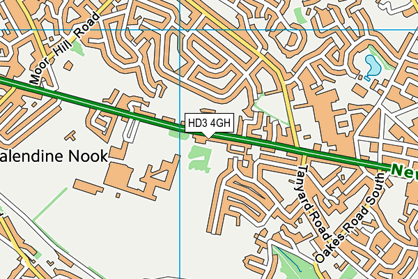 HD3 4GH map - OS VectorMap District (Ordnance Survey)
