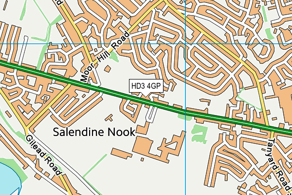 HD3 4GP map - OS VectorMap District (Ordnance Survey)