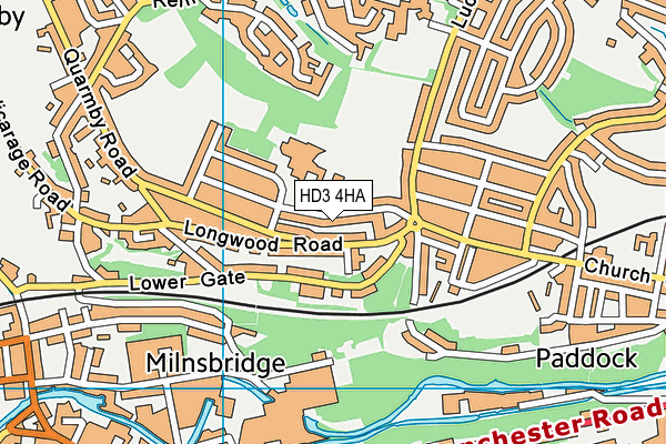Luck Lane , A Share Primary Academy map (HD3 4HA) - OS VectorMap District (Ordnance Survey)