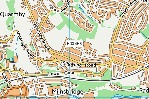 HD3 4HB map - OS VectorMap District (Ordnance Survey)