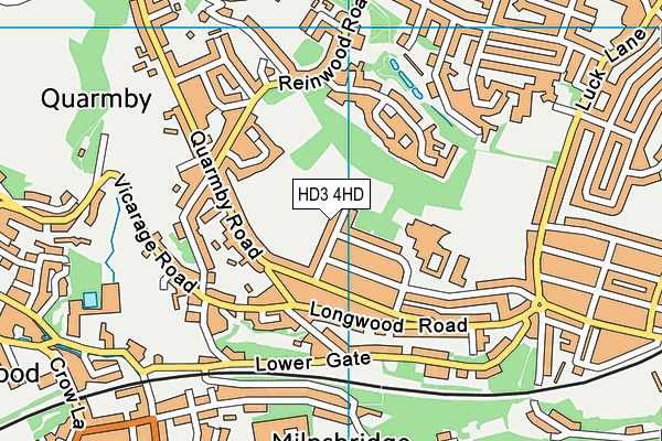 HD3 4HD map - OS VectorMap District (Ordnance Survey)