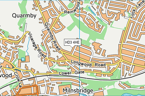 HD3 4HE map - OS VectorMap District (Ordnance Survey)