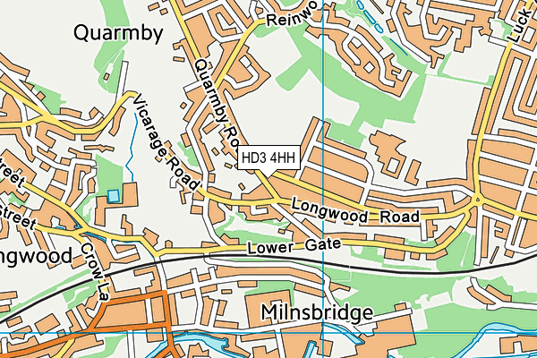 HD3 4HH map - OS VectorMap District (Ordnance Survey)