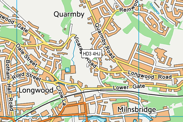 HD3 4HJ map - OS VectorMap District (Ordnance Survey)