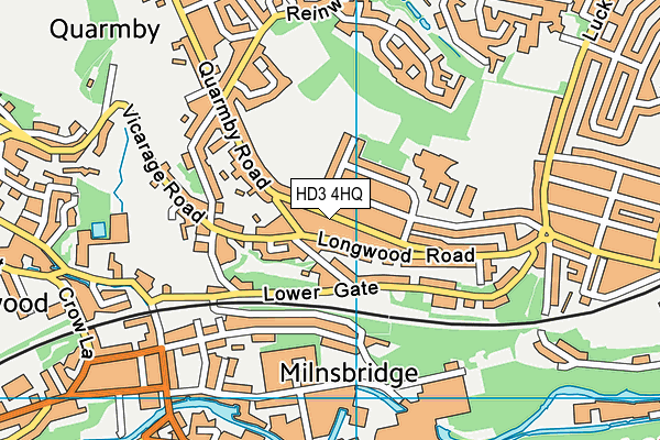 HD3 4HQ map - OS VectorMap District (Ordnance Survey)