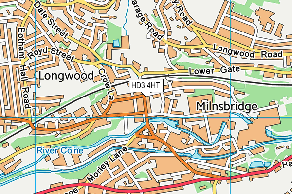 HD3 4HT map - OS VectorMap District (Ordnance Survey)