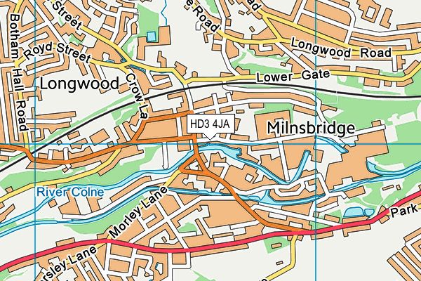 HD3 4JA map - OS VectorMap District (Ordnance Survey)