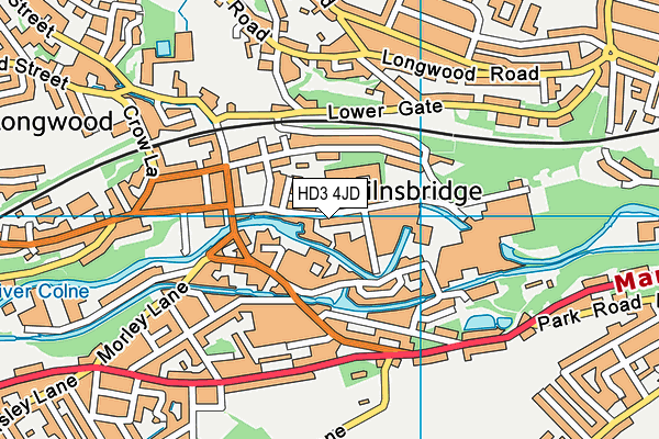 Map of MILNSBRIDGE SELF STORAGE LTD at district scale