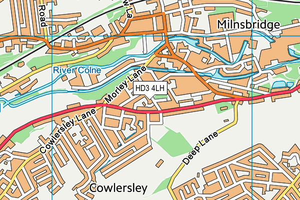 HD3 4LH map - OS VectorMap District (Ordnance Survey)