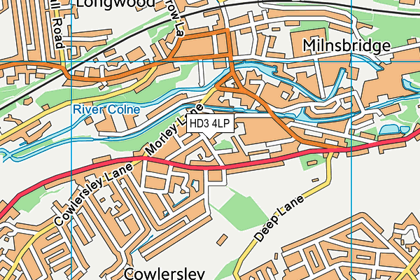 HD3 4LP map - OS VectorMap District (Ordnance Survey)