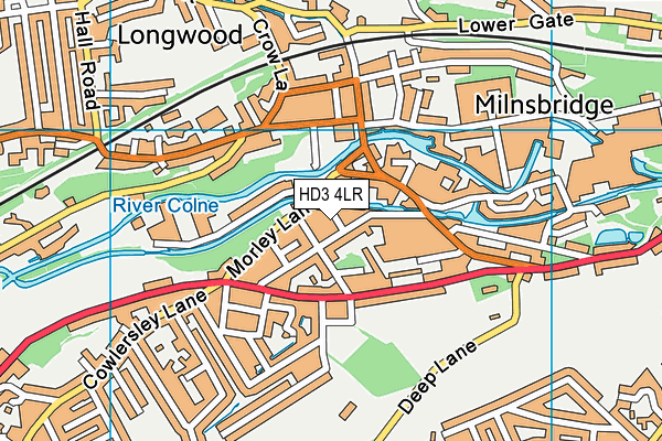 HD3 4LR map - OS VectorMap District (Ordnance Survey)