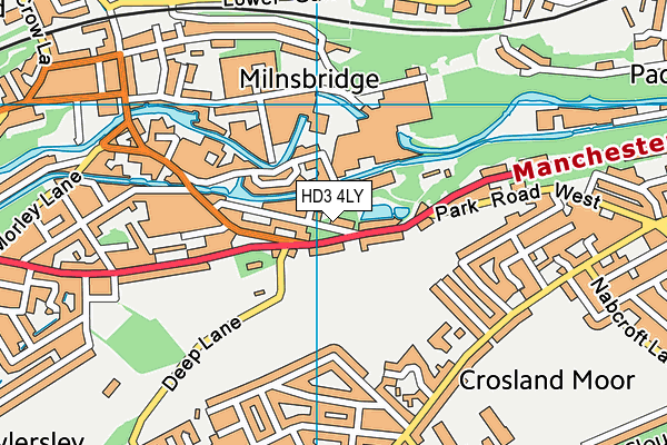 HD3 4LY map - OS VectorMap District (Ordnance Survey)