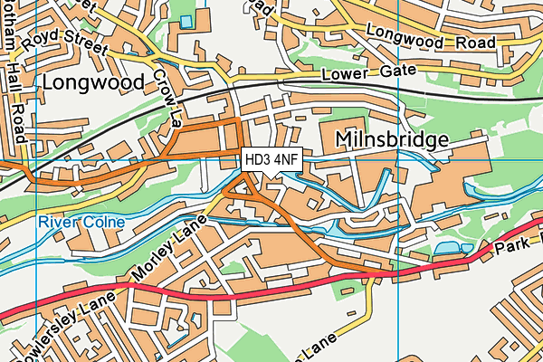 HD3 4NF map - OS VectorMap District (Ordnance Survey)