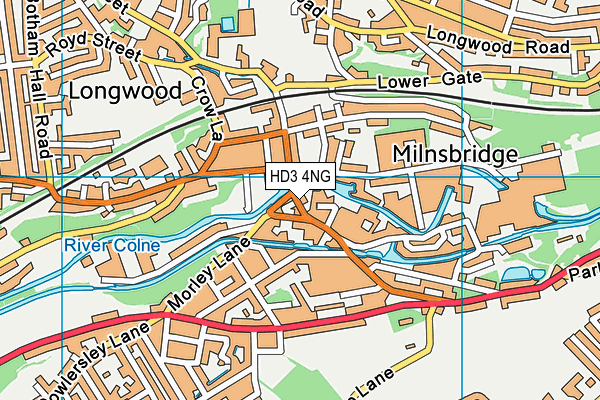 HD3 4NG map - OS VectorMap District (Ordnance Survey)