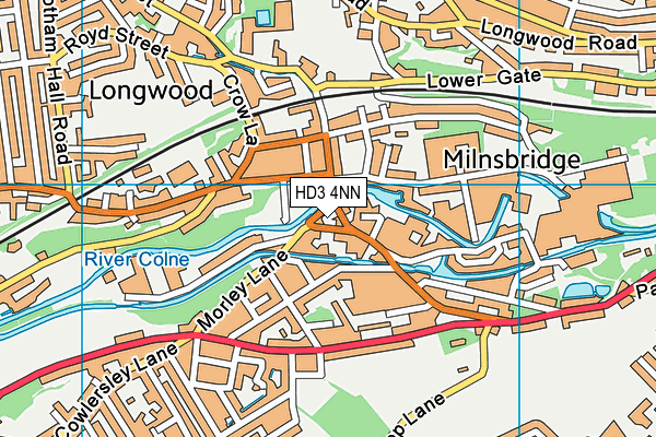 HD3 4NN map - OS VectorMap District (Ordnance Survey)