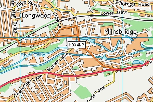 HD3 4NP map - OS VectorMap District (Ordnance Survey)