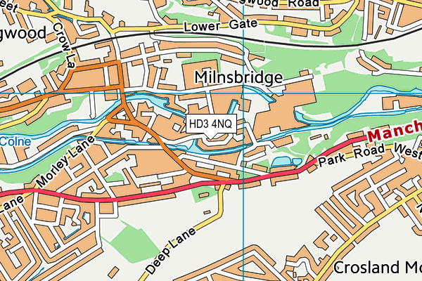 HD3 4NQ map - OS VectorMap District (Ordnance Survey)