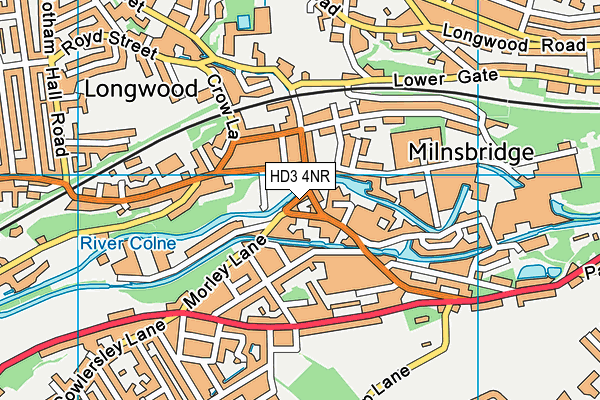 HD3 4NR map - OS VectorMap District (Ordnance Survey)