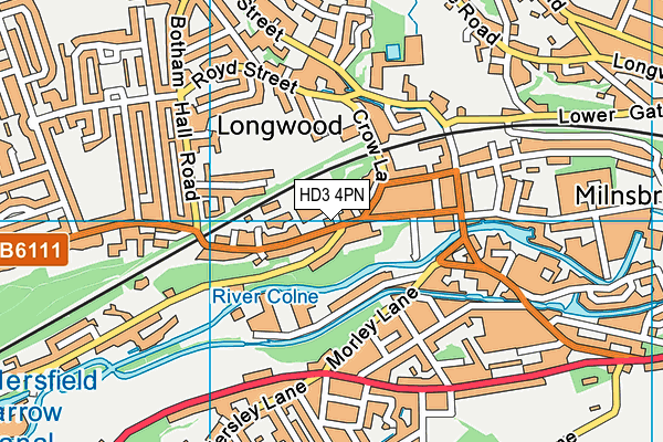 HD3 4PN map - OS VectorMap District (Ordnance Survey)