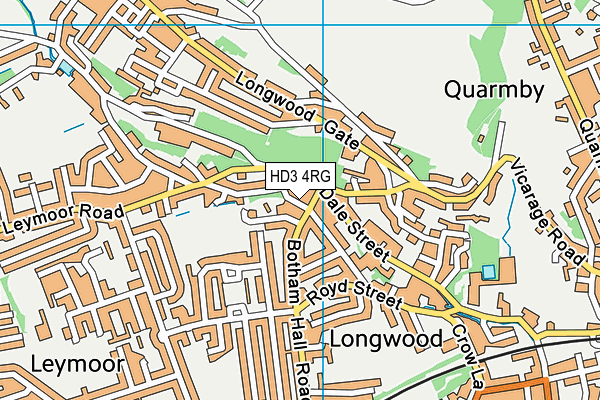 HD3 4RG map - OS VectorMap District (Ordnance Survey)