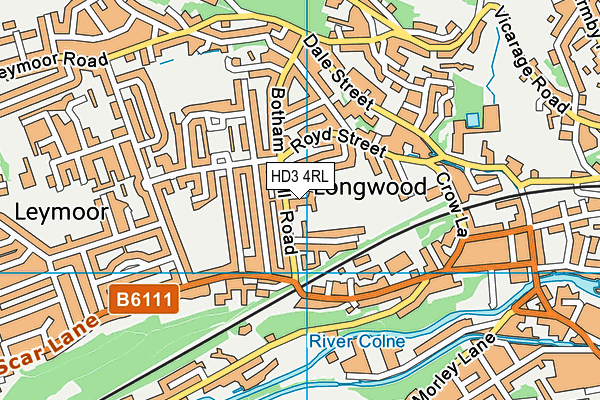 HD3 4RL map - OS VectorMap District (Ordnance Survey)