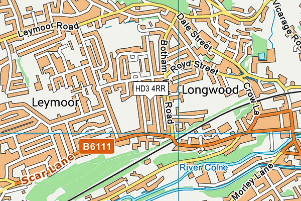 HD3 4RR map - OS VectorMap District (Ordnance Survey)