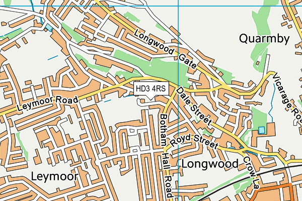 HD3 4RS map - OS VectorMap District (Ordnance Survey)