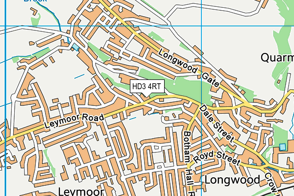 HD3 4RT map - OS VectorMap District (Ordnance Survey)