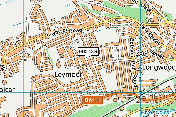 HD3 4SG map - OS VectorMap District (Ordnance Survey)