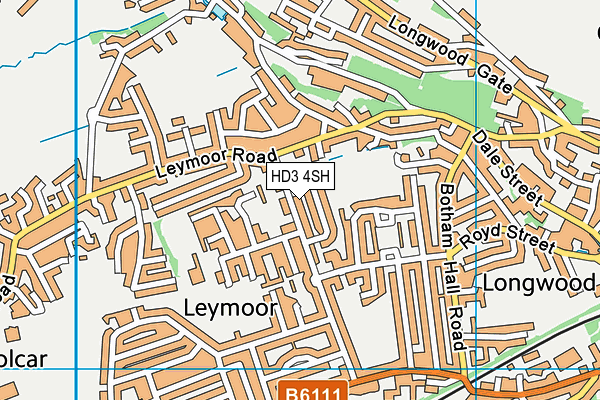 HD3 4SH map - OS VectorMap District (Ordnance Survey)