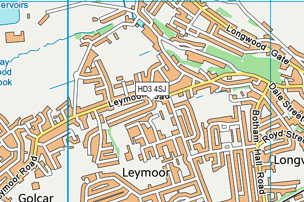 HD3 4SJ map - OS VectorMap District (Ordnance Survey)