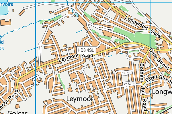 HD3 4SL map - OS VectorMap District (Ordnance Survey)